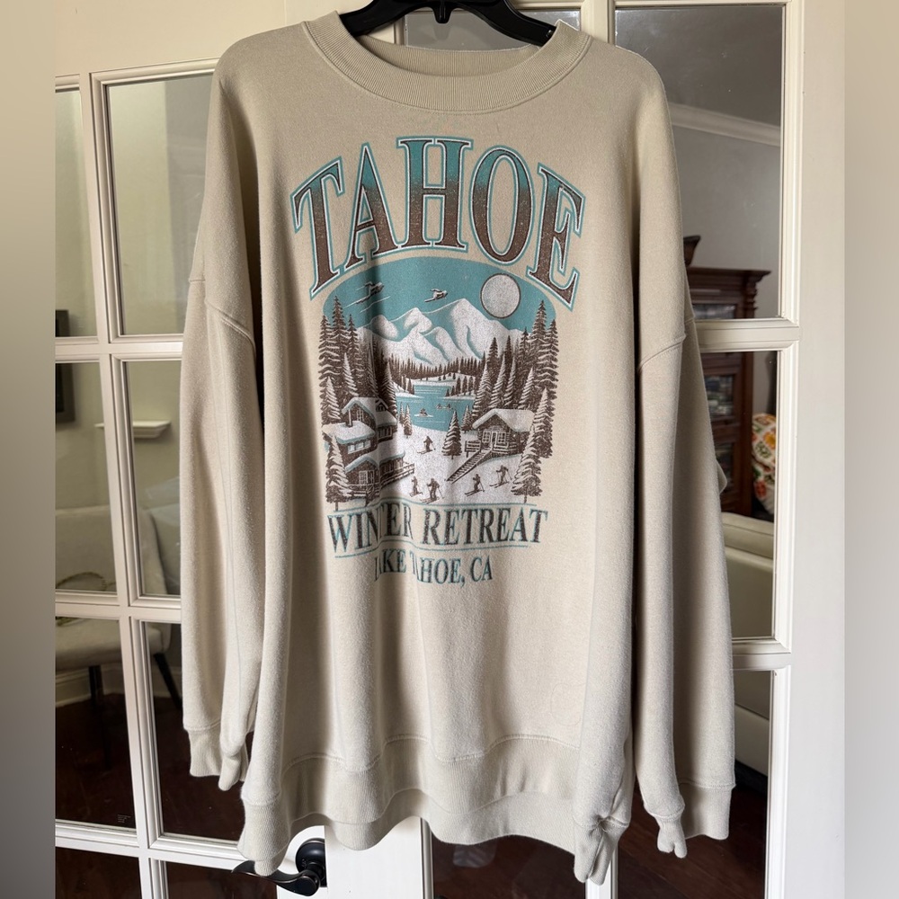 State of Mine XXL Men’s Beige Crewneck Sweater Tahoe